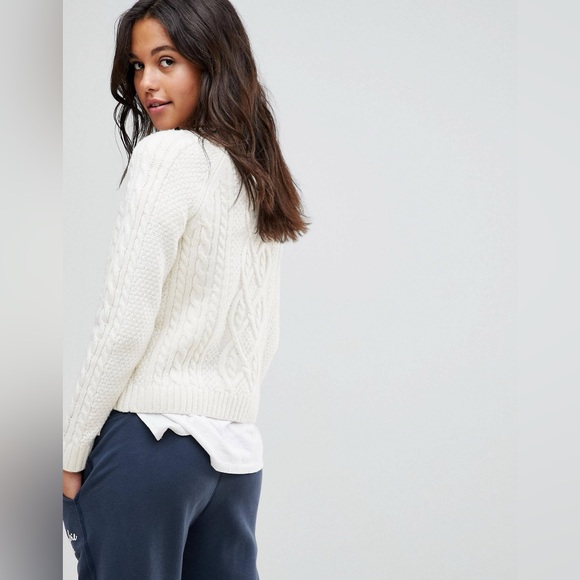 Abercrombie & Fitch Knitted Mockneck Sweater - Ivory - XS - Picture 2 of 15